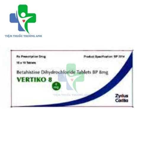 Vertiko 8 Zydus Cadila Thuốc điều trị hội chứng Méniére