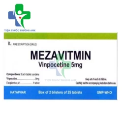 Mezavitmin 5mg Hataphar - Điều trị các rối loạn tuần hoàn máu não