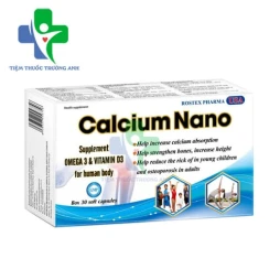 Calcium Nano Rostex - Hỗ trợ bổ sung canxi, vitamin D3 cho cơ thể