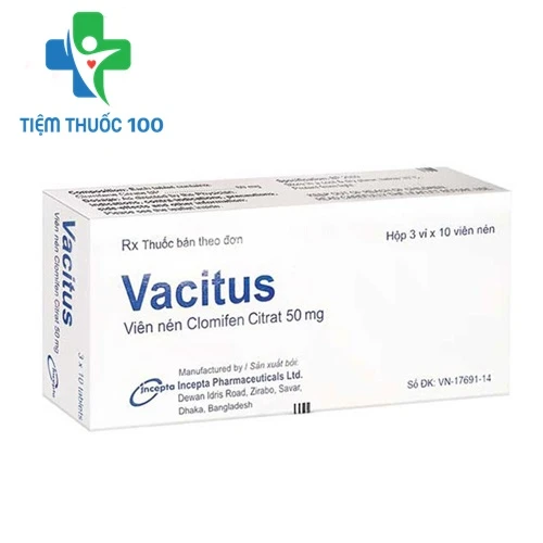 Vacitus 50mg - Thuốc điều trị vô sinh của Bangladesh