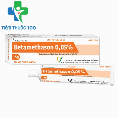 Betamethason 0.05 % 15g VCP - Thuốc điều trị các bệnh da liễu hiệu quả