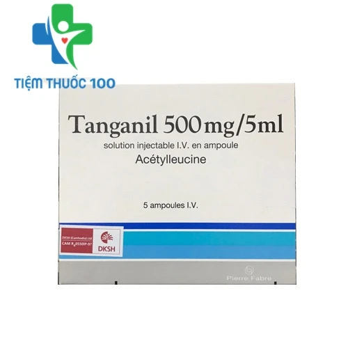 Tanganil tiêm 500mg/5ml - Thuốc điều trị hoa mắt, chóng mặt, rối loạn tiền đình của Pháp