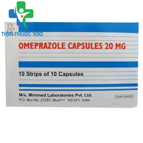 Omeprazol 20mg Minimed - Thuốc điều trị viêm loét dạ dày, tá tràng của Ấn Độ