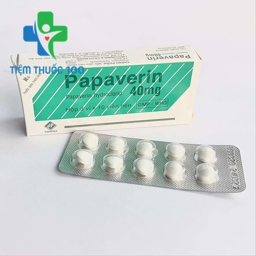 Papaverin viên nén 40mg - Thuốc điều trị đau co thắt của Vidipha