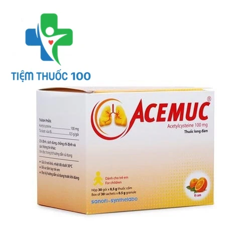 Acemuc 100mg - Thuốc điều trị viêm phế quản hiệu quả