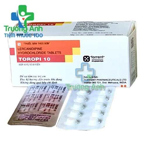 Toropi 10 Torrent - Thuốc kháng sinh điều trị tăng huyết áp hiệu quả của Ấn Độ