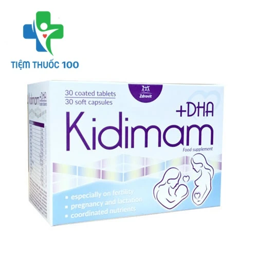 Kidimam+DHA - Hỗ trợ bổ sung DHA và vitamin cho phụ nữ mang thai  