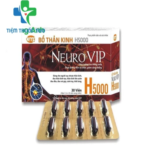 Bổ thần kinh Neuro VIP H5000 - Hỗ trợ cải thiện sức khỏe hệ thần kinh của Dolexphar