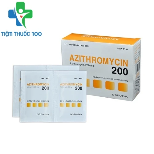 Azithromycin 200mg DHG - Thuốc điều trị nhiễm khuẩn hô hấp của DHG Pharma