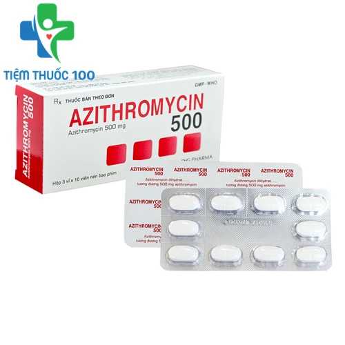 Azithromycin 500mg DHG - Thuốc kháng sinh điều trị nhiễm khuẩn 