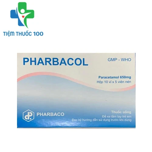 Pharbacol Pharbaco 650mg - Thuốc giảm đau, hạ sốt hiệu quả