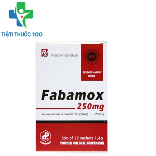 Fabamox 250 gói - Thuốc kháng sinh điều trị nhiễm khuẩn hiệu quả