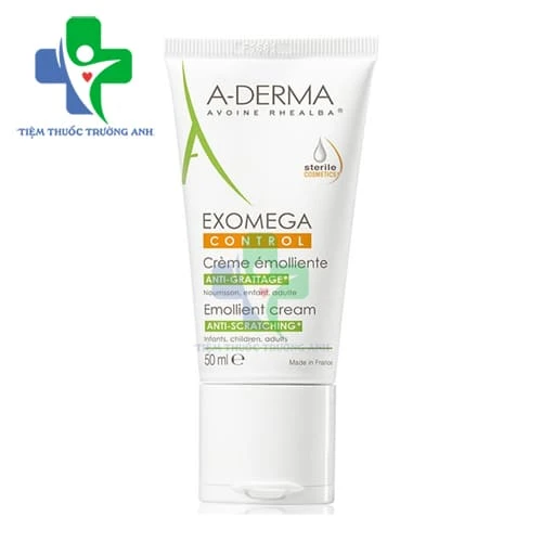 A-Derma Exomega Control Emollient Cream 50ml - Kem dưỡng ẩm