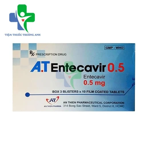 A.T Entecavir 0,5mg - Thuốc điều trị viêm gan B mạn tính