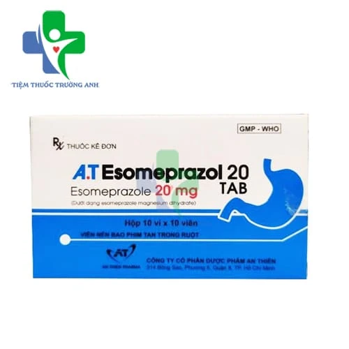 A.T Esomeprazol 20 tab - Thuốc điều trị loét dạ dày - tá tràng