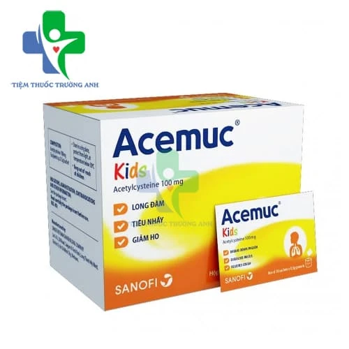 Acemuc kid 100mg (cốm) - Thuốc long đờm của Dược phẩm Sanofi