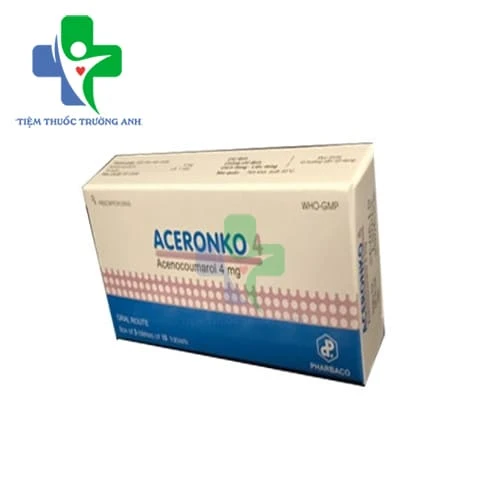 Aceronko 4 Pharbaco - Thuốc dự phòng biến chứng huyết khối