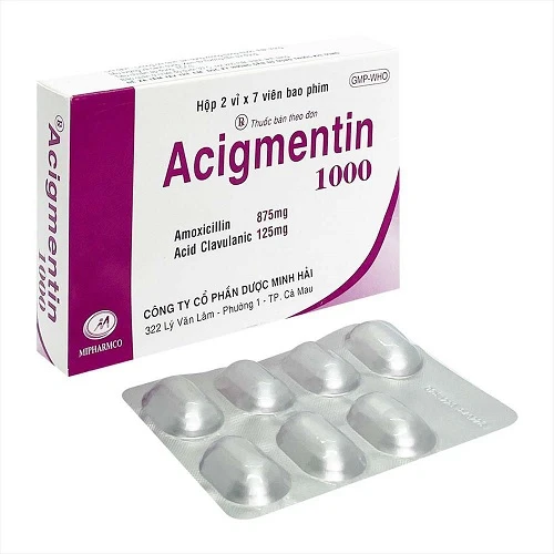 Acigmentin 1000mg - Thuốc trị nhiễm trùng, nhiễm khuẩn hiệu quả