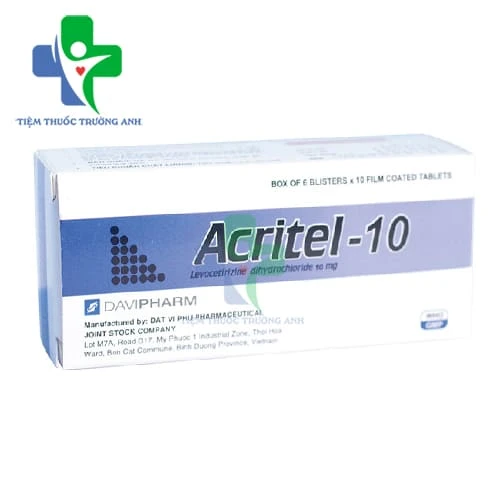Acritel-10 Davipharm - Thuốc điều trị viêm mũi dị ứng