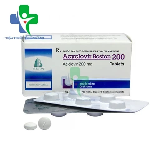 Acyclovir Boston 200mg - Thuốc điều trị nhiễm Herpes và thủy đậu