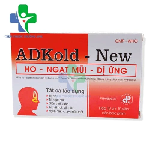 Adkold-new Pharbaco (viên) - Thuốc điều trị ho khan, ho dị ứng