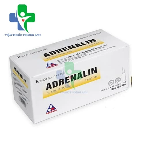Adrenalin 1mg/1ml Vinphaco - Thuốc điều trị sốc phản vệ