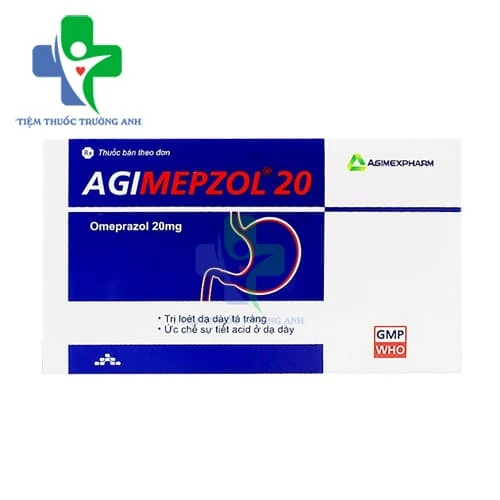 Agimepzol 20 Agimexpharm (100 viên) - Thuốc điều trị loét dạ dày, tá tràng
