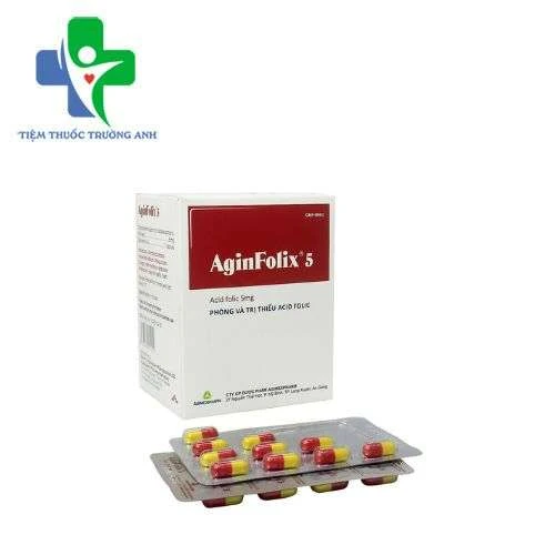 Aginfolix 5 Agimexpharm - Hỗ trợ Tình trạng thiếu Acid folic