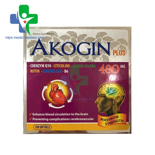 Akogin Plus 480mg Trường Thọ - Hỗ trợ điều trị thiếu máu lên não