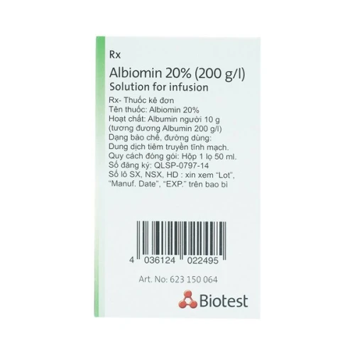 Albiomin 20%(200G/i) 50Ml