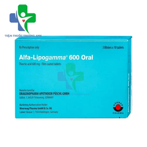 Alfa-Lipogamma 600 Oral Woerwag Pharma - Thuốc điều trị đa thần kinh đái tháo đường của Đức