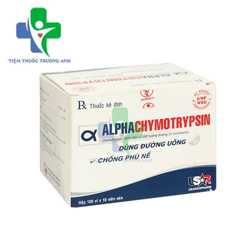 Alphachymotrypsin 4200IU Usarichpharm (1000 viên) - Thuốc điều trị phù nề