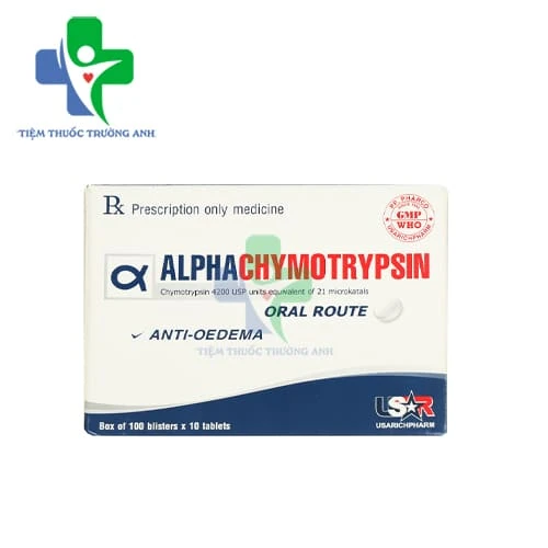 Alphachymotrypsin 4200IU Usarichpharm (50 viên) - Thuốc điều trị phù nề