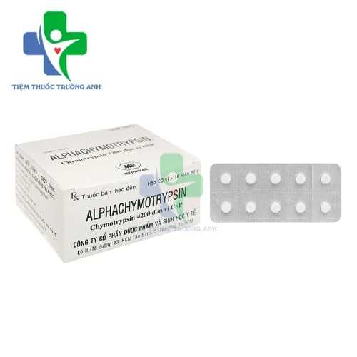 Alphachymotrypsin 4200USP Mebiphar - Thuốc điều trị viêm và phù nề