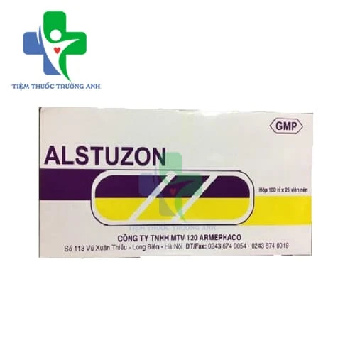 Alstuzon 25mg Armephaco - Thuốc phòng say tàu xe và điều trị rối loạn tiền đình
