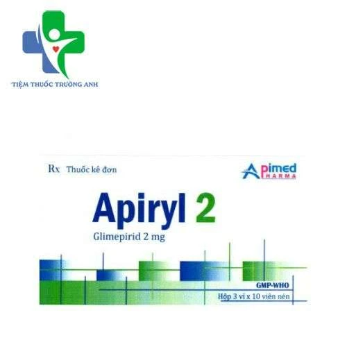 Apiryl 2 Apimed - Điều trị đái tháo đường hiệu quả