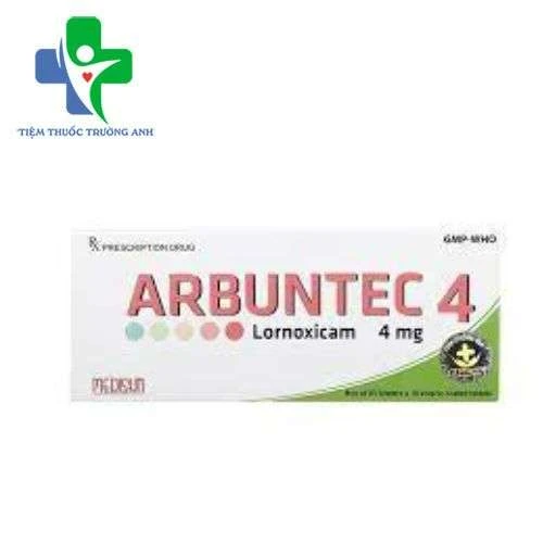 Arbuntec 4 Medisun - Điều trị triệu chứng đau trong viêm xương khớp