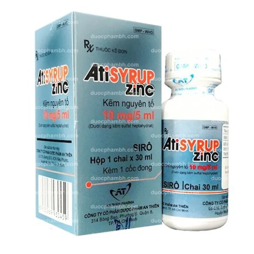Atisyrup zinc - Thuốc bổ sung kẽm của An Thiên Pharma hiệu quả