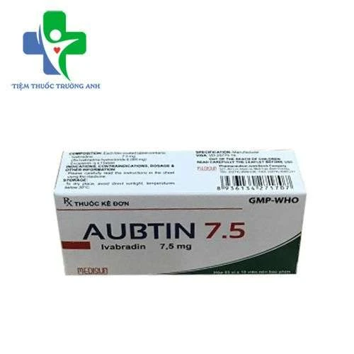 Aubtin 7.5 Medisun - Điều trị triệu chứng đau thắt ngực ổn định