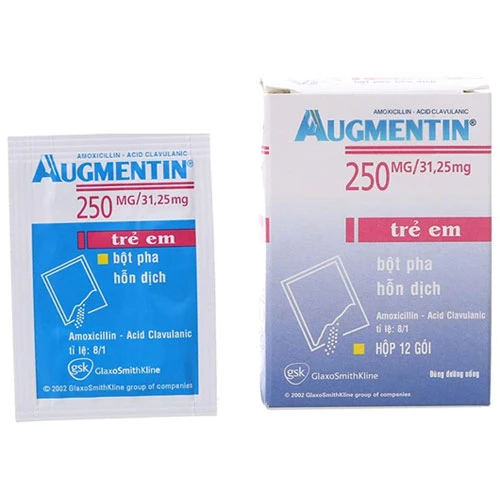 Augmentin gói 250mg - Thuốc điều trị nhiễm khuẩn đường hô hấp hiệu quả
