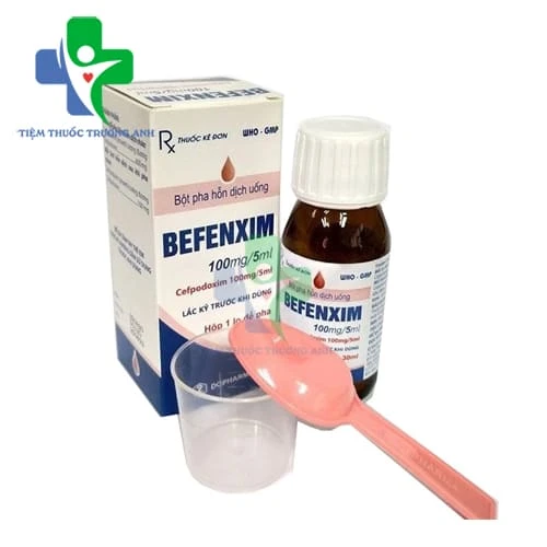 Befenxim 100mg/5ml Dopharma (60ml) - Thuốc điều trị nhiễm khuẩn nhẹ đến vừa
