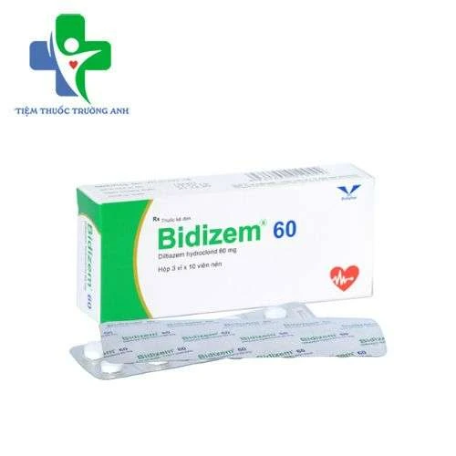 Bidizem 60mg Bidiphar - Phòng ngừa cơn đau thắt ngực