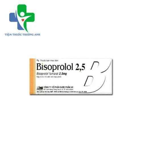 Bisoprolol 2,5 F.T.Pharma - Điều trị tăng huyết áp từ nhẹ đến vừa