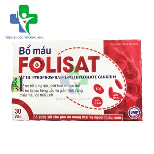 Bổ máu Folisat - Hỗ trợ bổ sung sắt và acid folic cho cơ thể