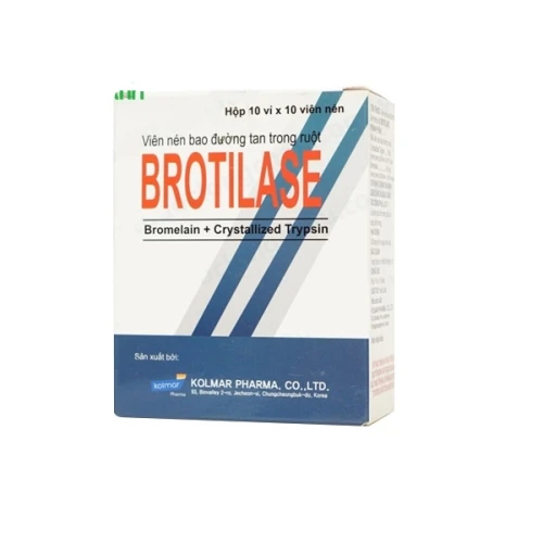 Brotilase (Hộp 10 Vỉ x 10 Viên) - Thuốc giảm sưng, đau do trĩ của Hàn Quốc