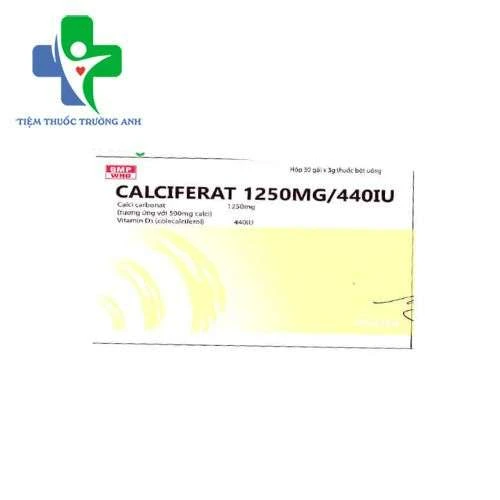 Calciferat 1250 mg/440 IU Medisun - Thuốc bột điều trị dạ dày chua