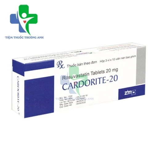 Cardorite - 20 - Thuốc điều trị tăng cholesterol máu của Ấn Độ