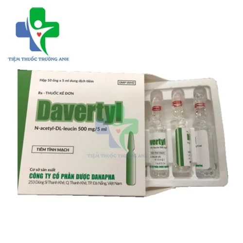Davertyl 500mg/5ml - Thuốc điều trị triệu chứng chóng mặt của Danapha