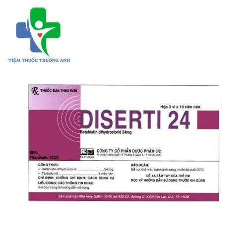 Diserti 24 F.T Pharma - Điều trị triệu chứng chóng mặt