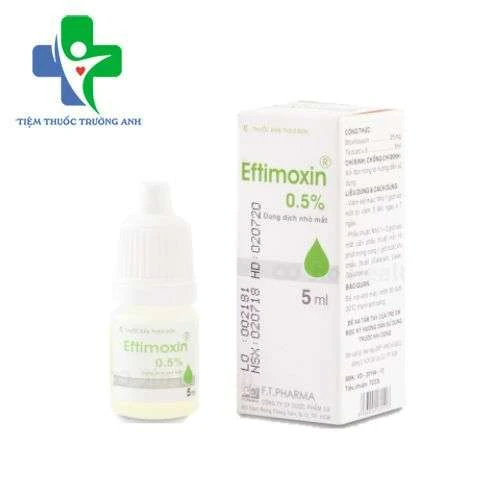 Eftimoxin 0,5% F.T Pharma - Viêm kết mạc do các chủng vi khuẩn nhạy cảm